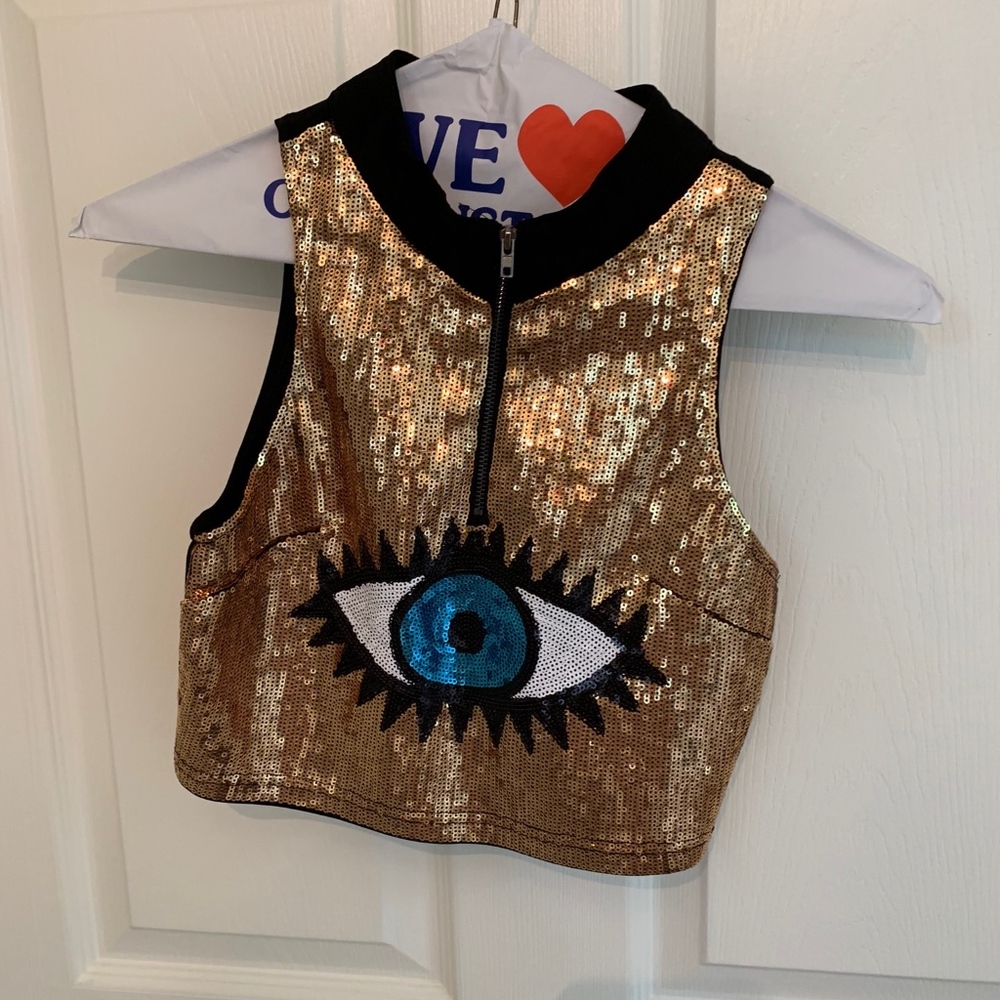Sequin Eye Festival Top